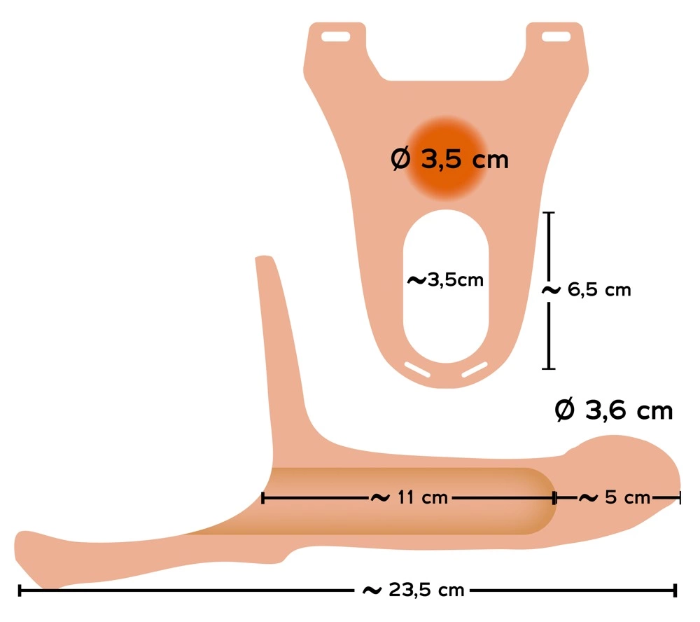Страпон You2Toys Silicone Strap-on +5 cm medium, 16 см (тілесний)