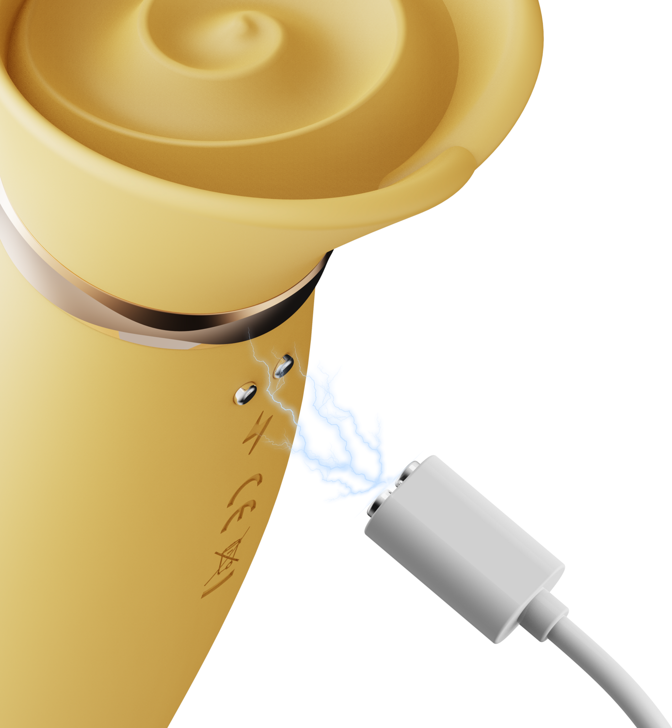 Вибратор-кролик Zalo Rose Rabbit Thruster, 25 см (желтый)