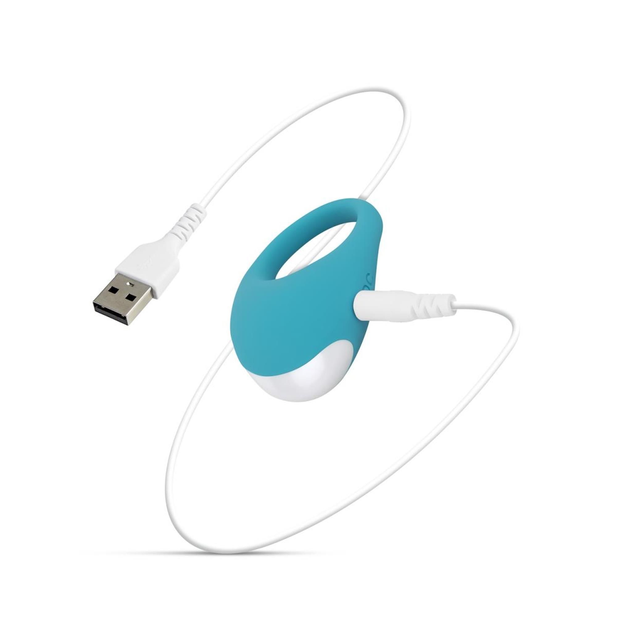 Эрекционное виброкольцо Cala Azul Jose Vibrating Cockring, 3 см (голубой)