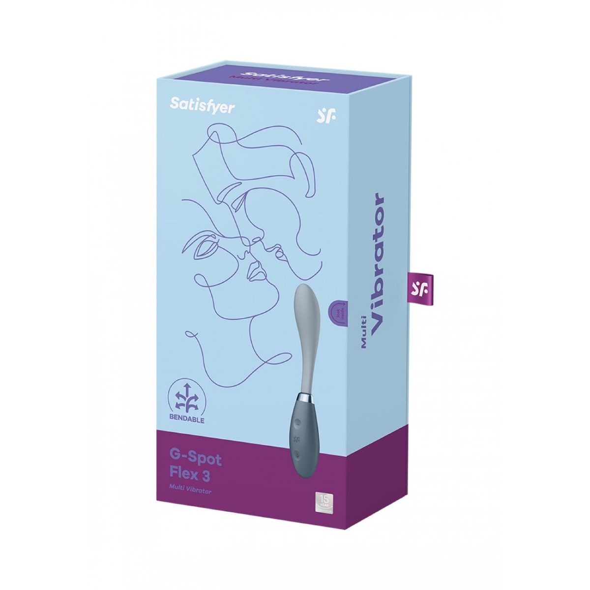 Вибратор Satisfyer G-Spot Flex 3, 19,5 см (серый)