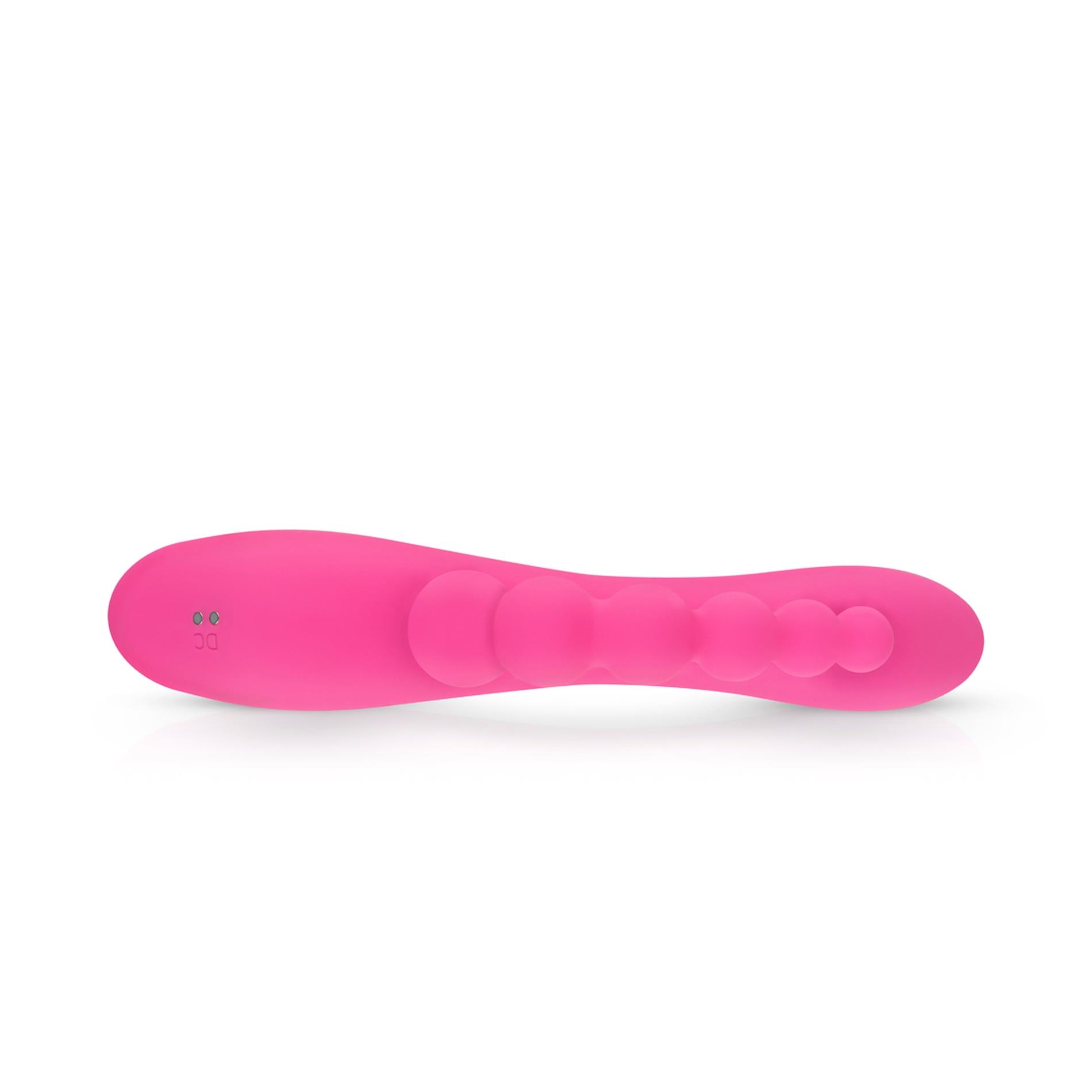 Вибратор-кролик Teazers Double Rabbit, 21 см (розовый)