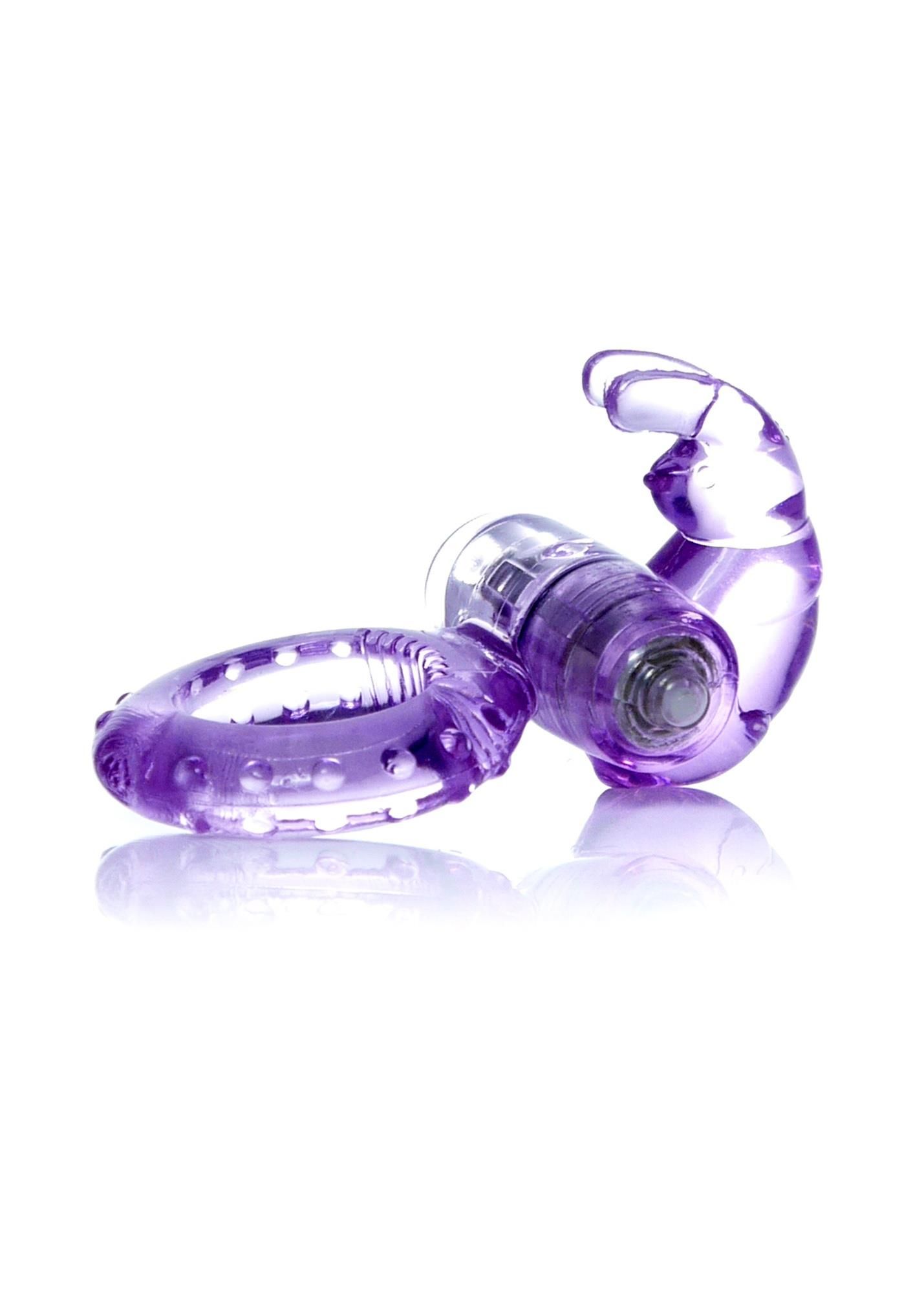 Ерекційне кільце Boss Series Rabbit Vibro Cock Ring, 7,5 см (фіолетовий)