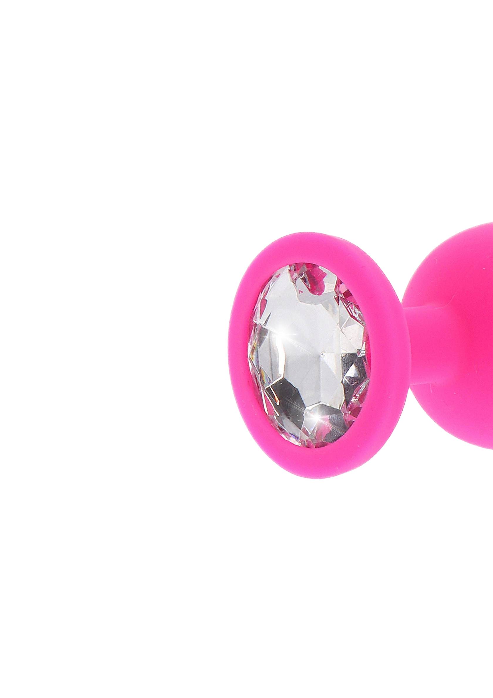 Анальна пробка ToyJoy Diamond Booty Jewel Medium, 8 см (рожевий)