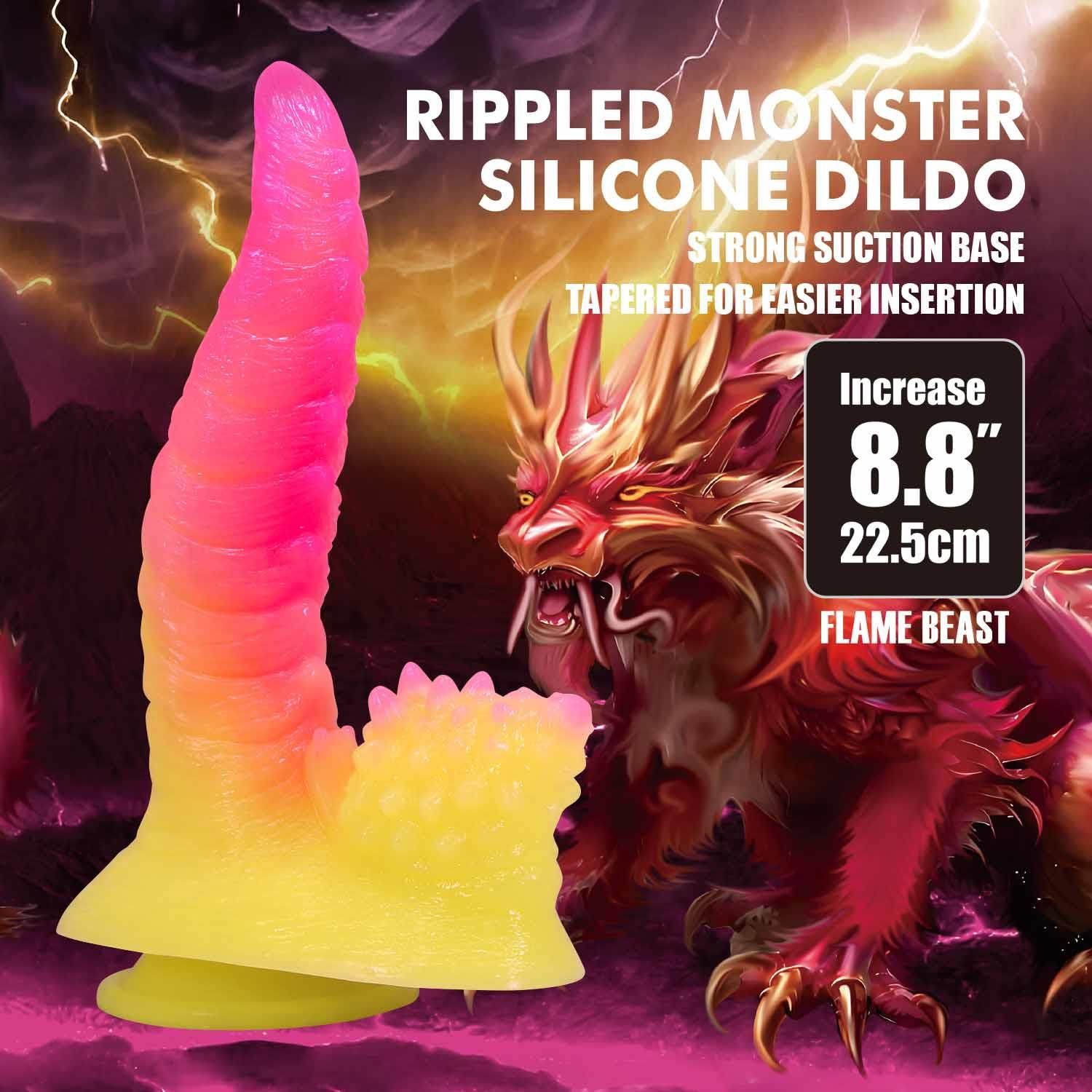 Фаллоимитатор Power Monsters Flamebeast, 22.5 см (мульти)