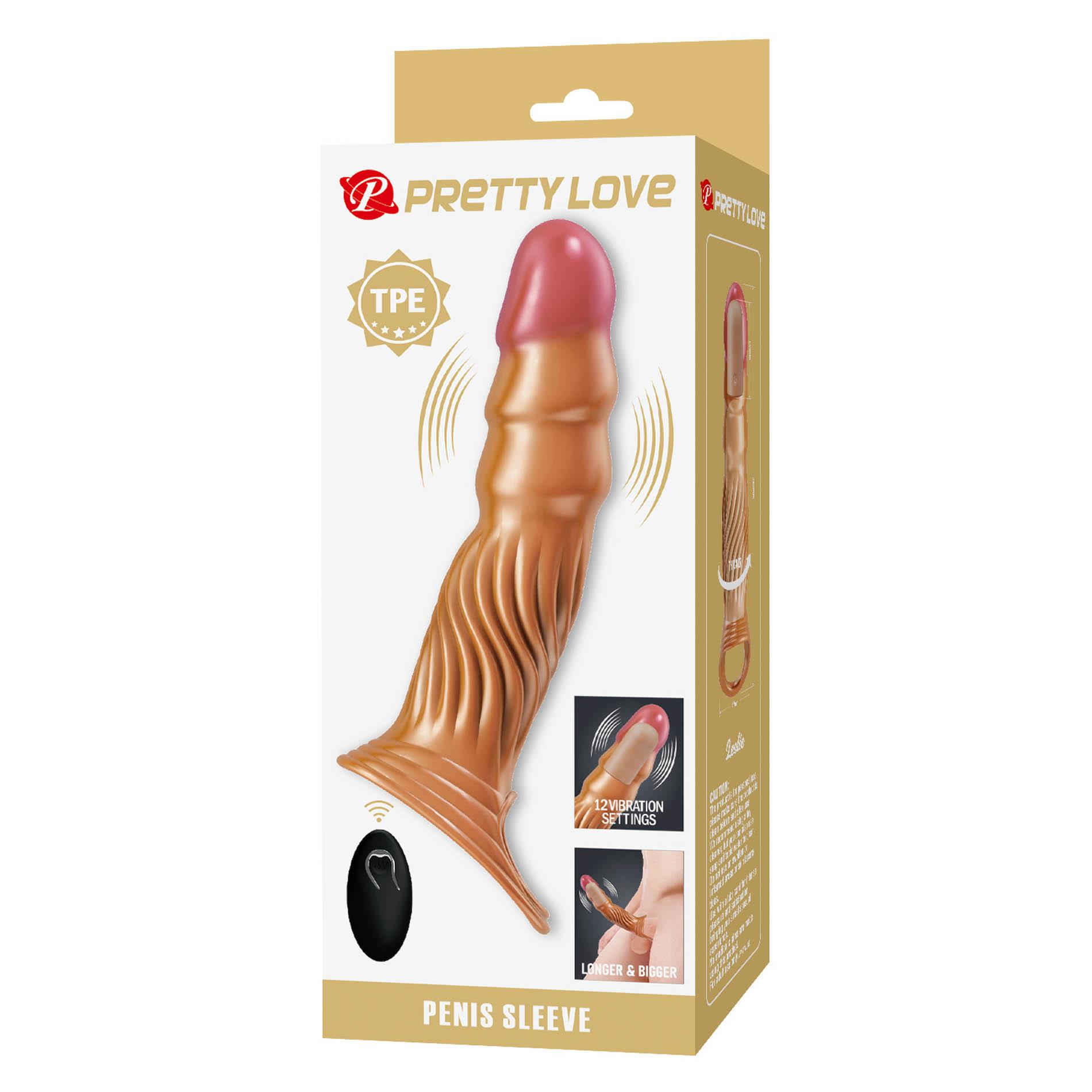 Насадка на пенис Pretty Love Penis Sleeve Extender, 24 см (телесный)
