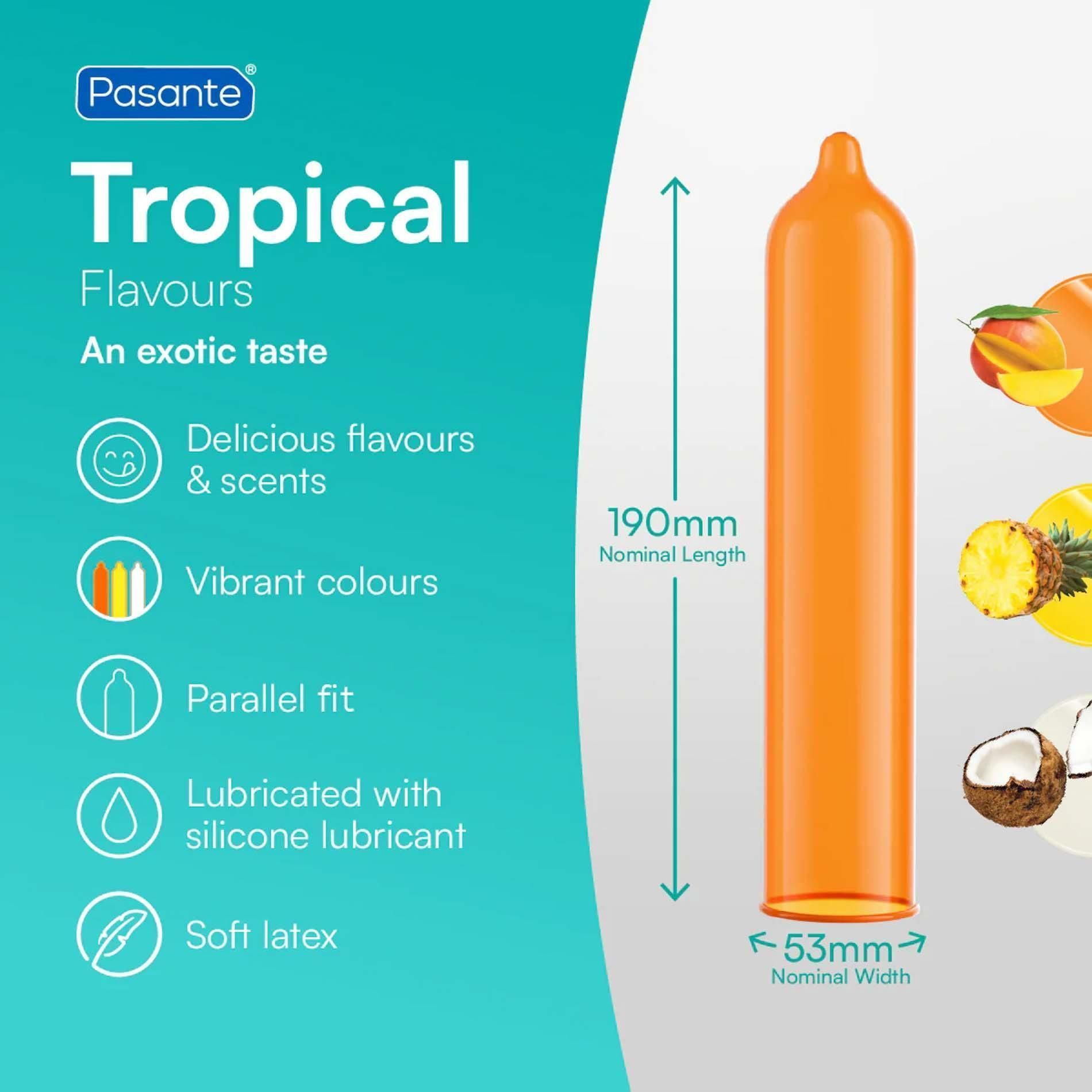 Презервативы Pasante Tropical, 144 шт