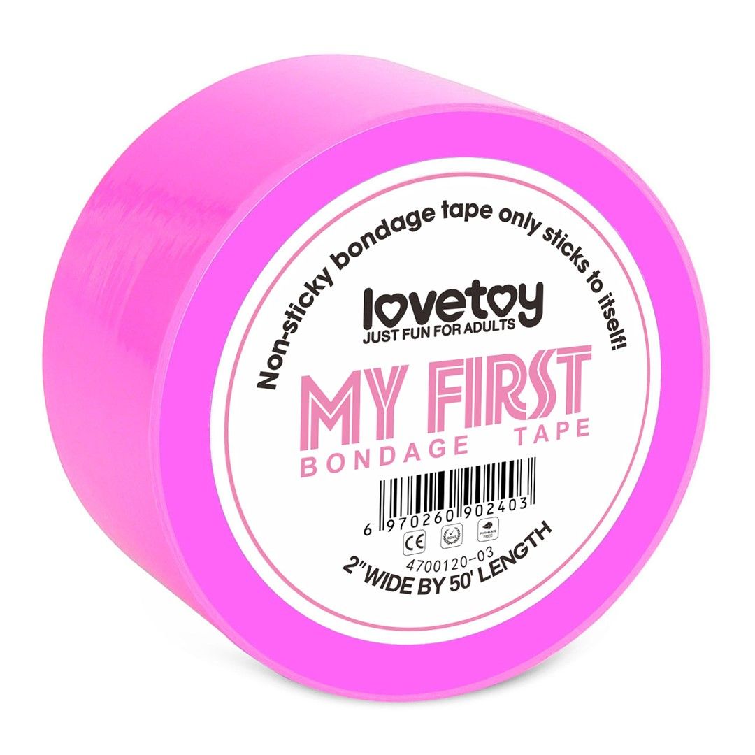 Бондажна стрічка LoveToy My First Bondage Tape, 15 м (рожевий)