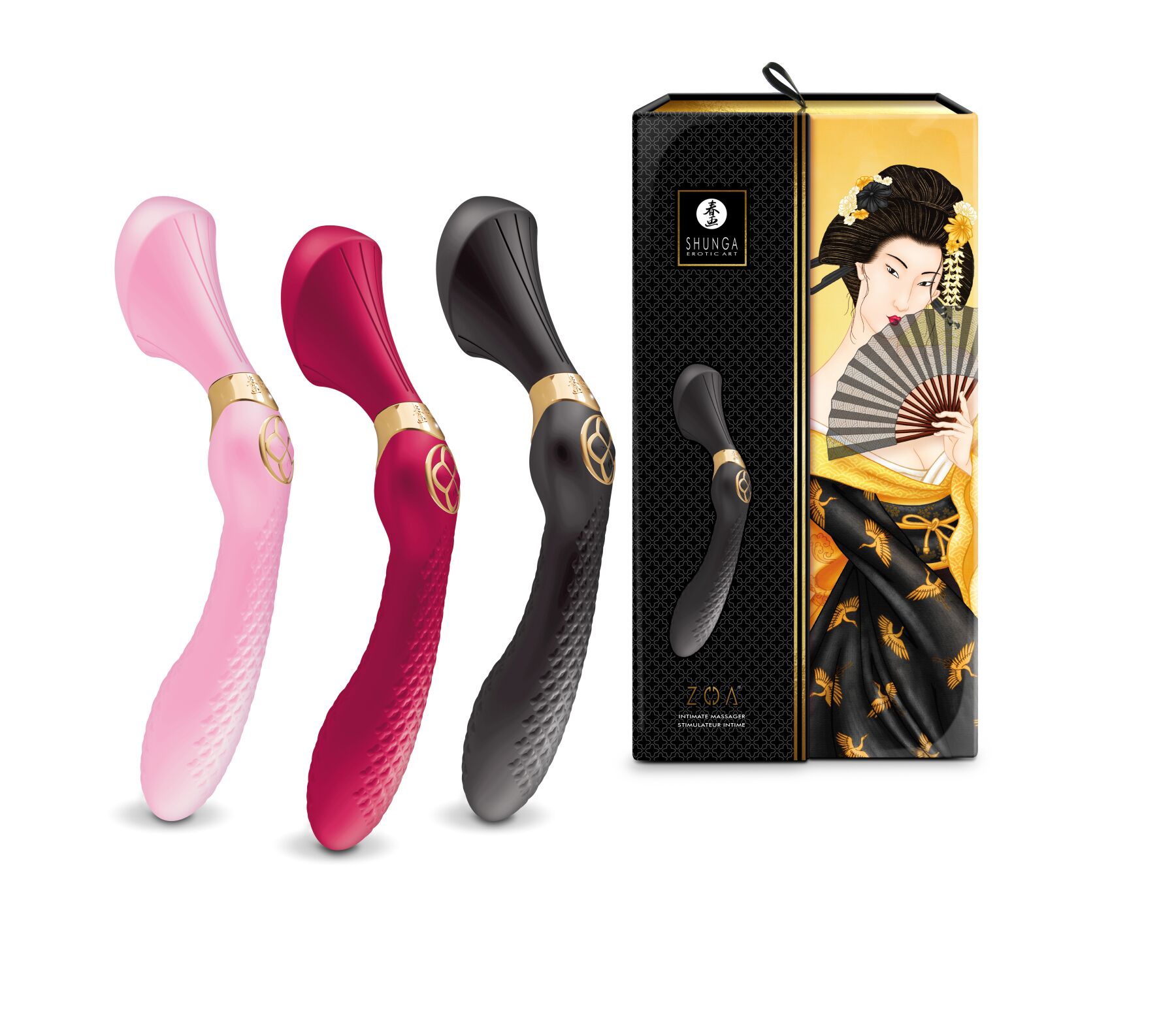 Вибратор Shunga Zoa, 26.5 см (малиновый)