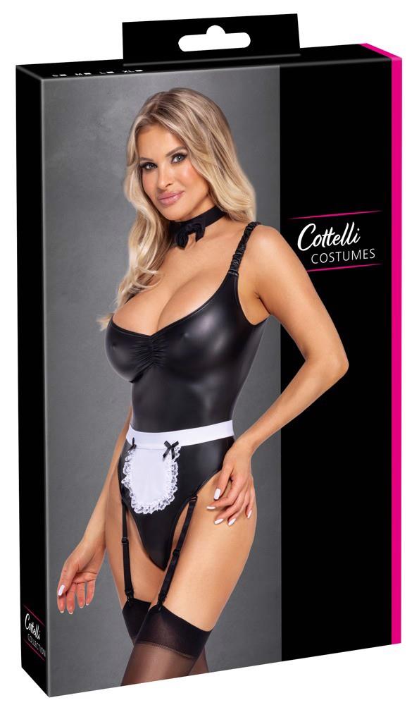 Боди Cottelli Collection Costumes Maid, XL (черный с белым)