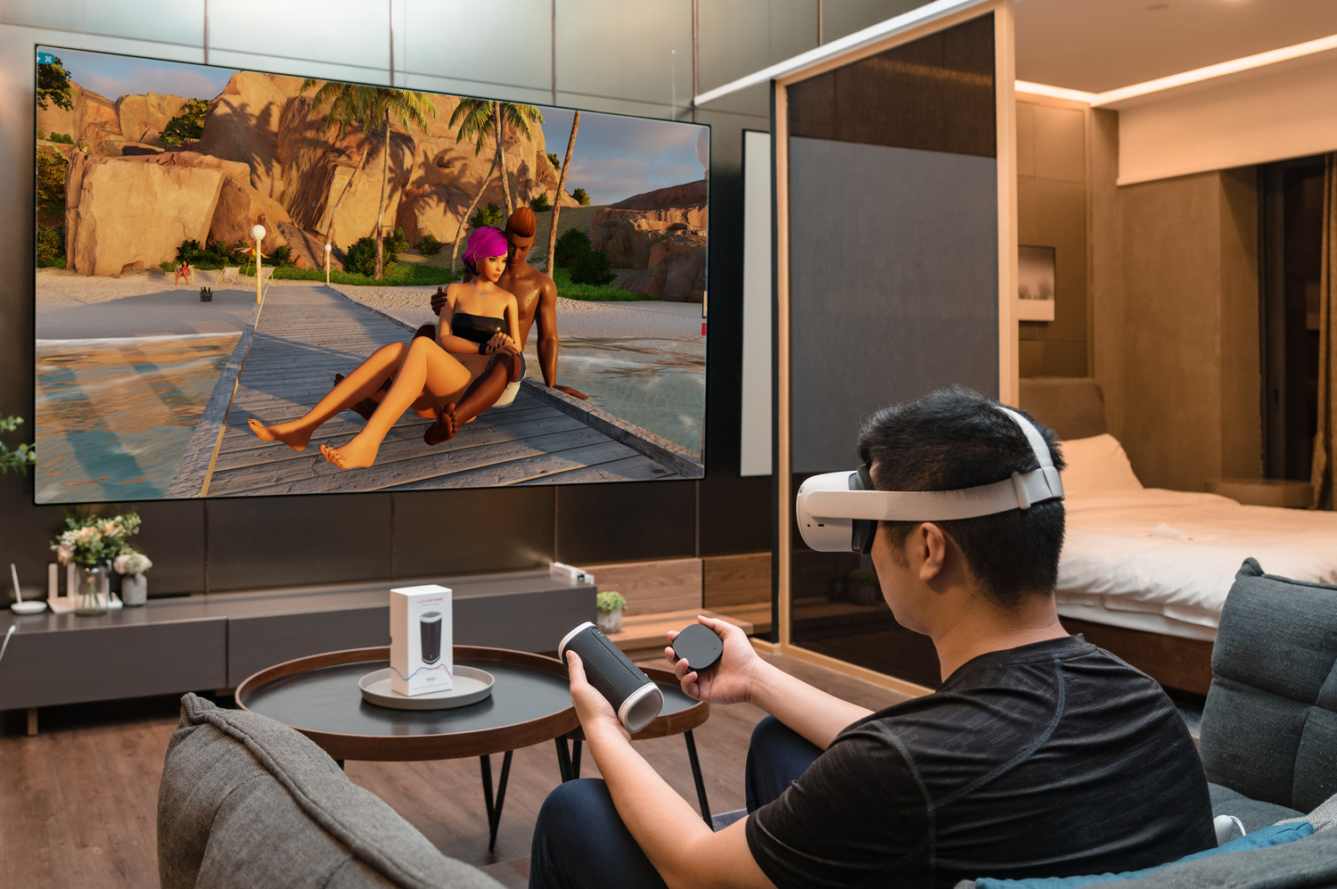 Masturbator Lovense Calor, 15,9 cm (czarny)