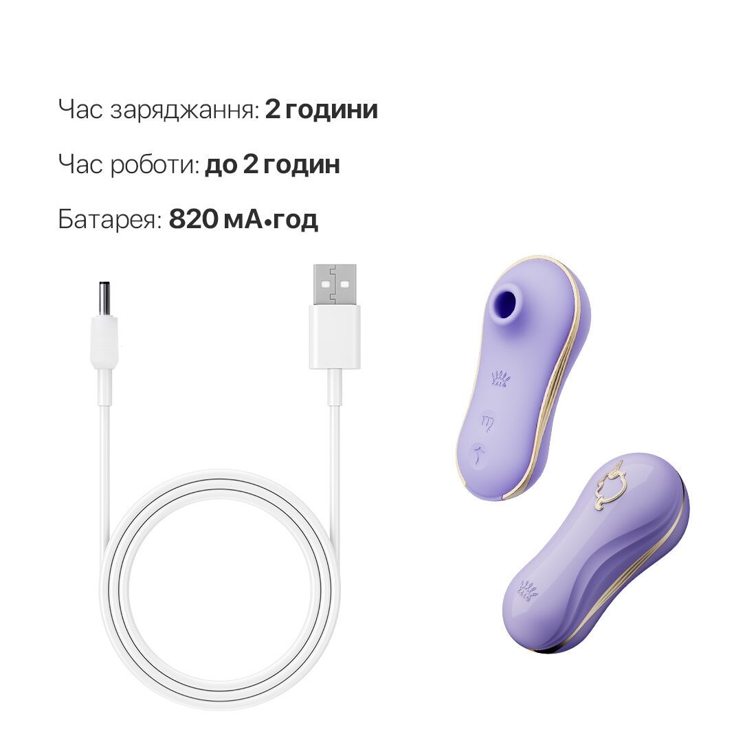 Набор секс-игрушек Zalo Rose Series Unicorn Set, 2 шт (фиолетовый)