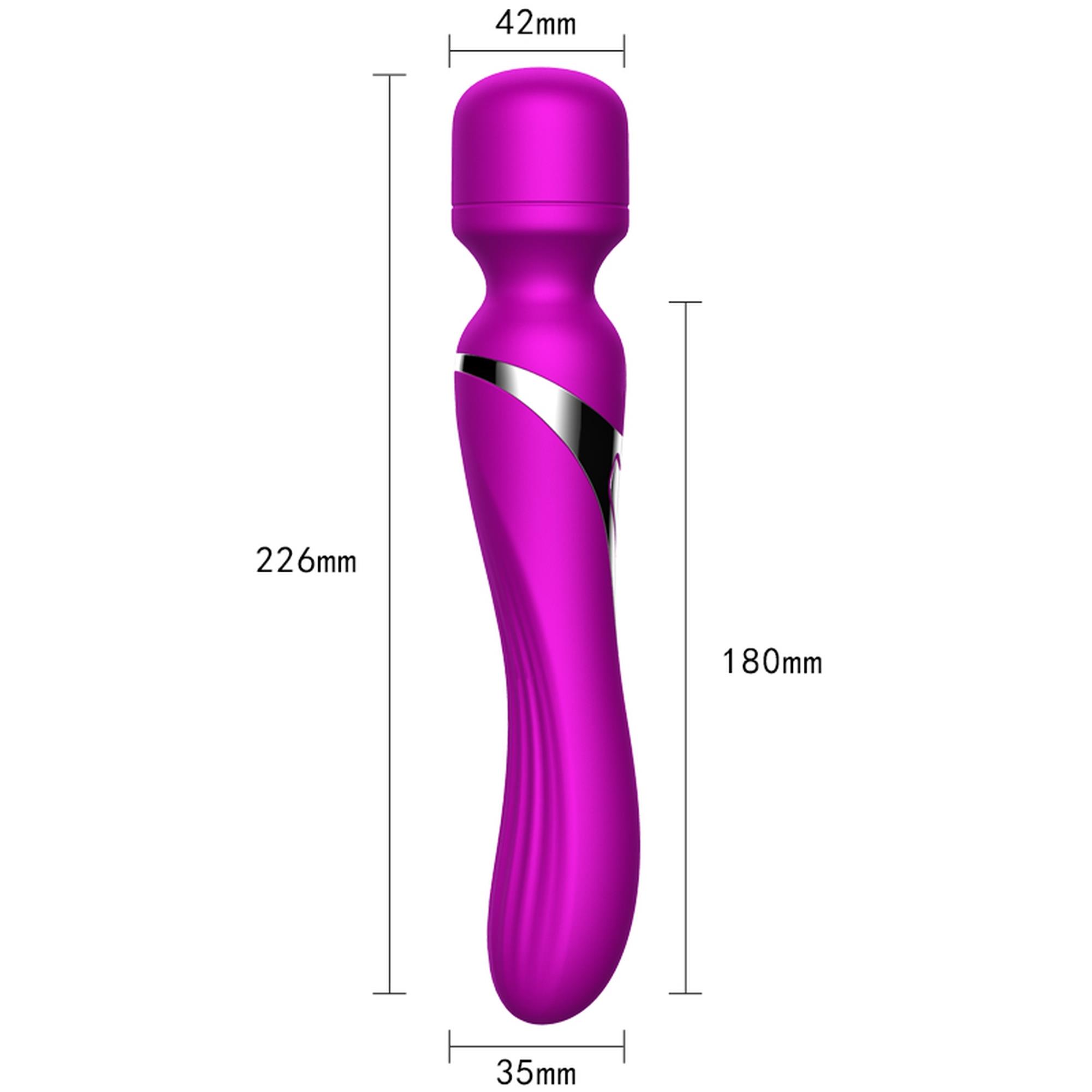Вибратор B - Series Fox Dual Massager Pulsator, 22.6 см (фиолетовый)