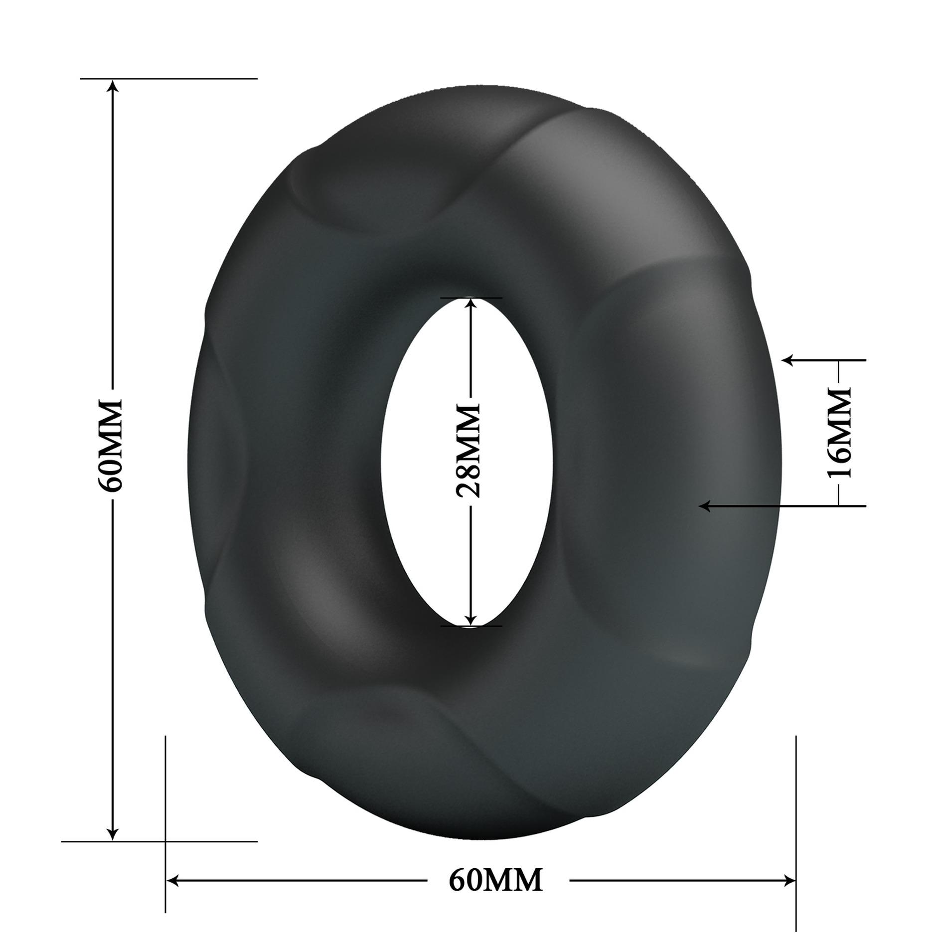 Эрекционное кольцо Crazy Bull Super Soft Silicone Arvell, 6 см (черный)