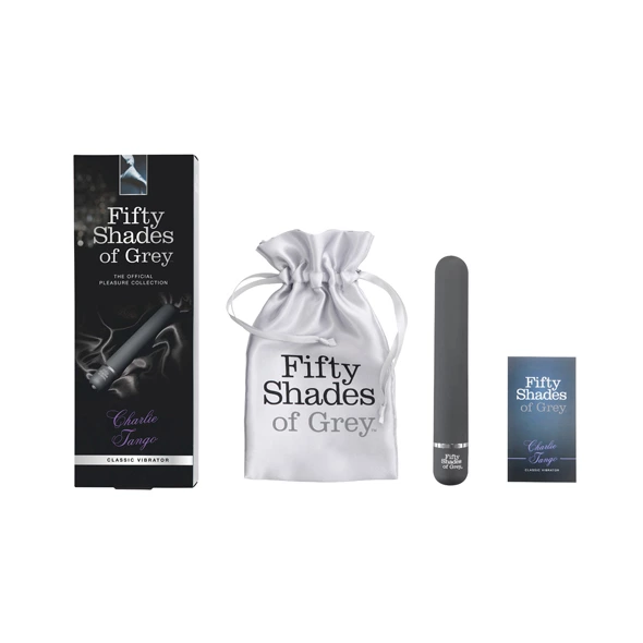 Wibrator Fifty Shades of Grey Charlie Tango, 18,4 cm (szary)
