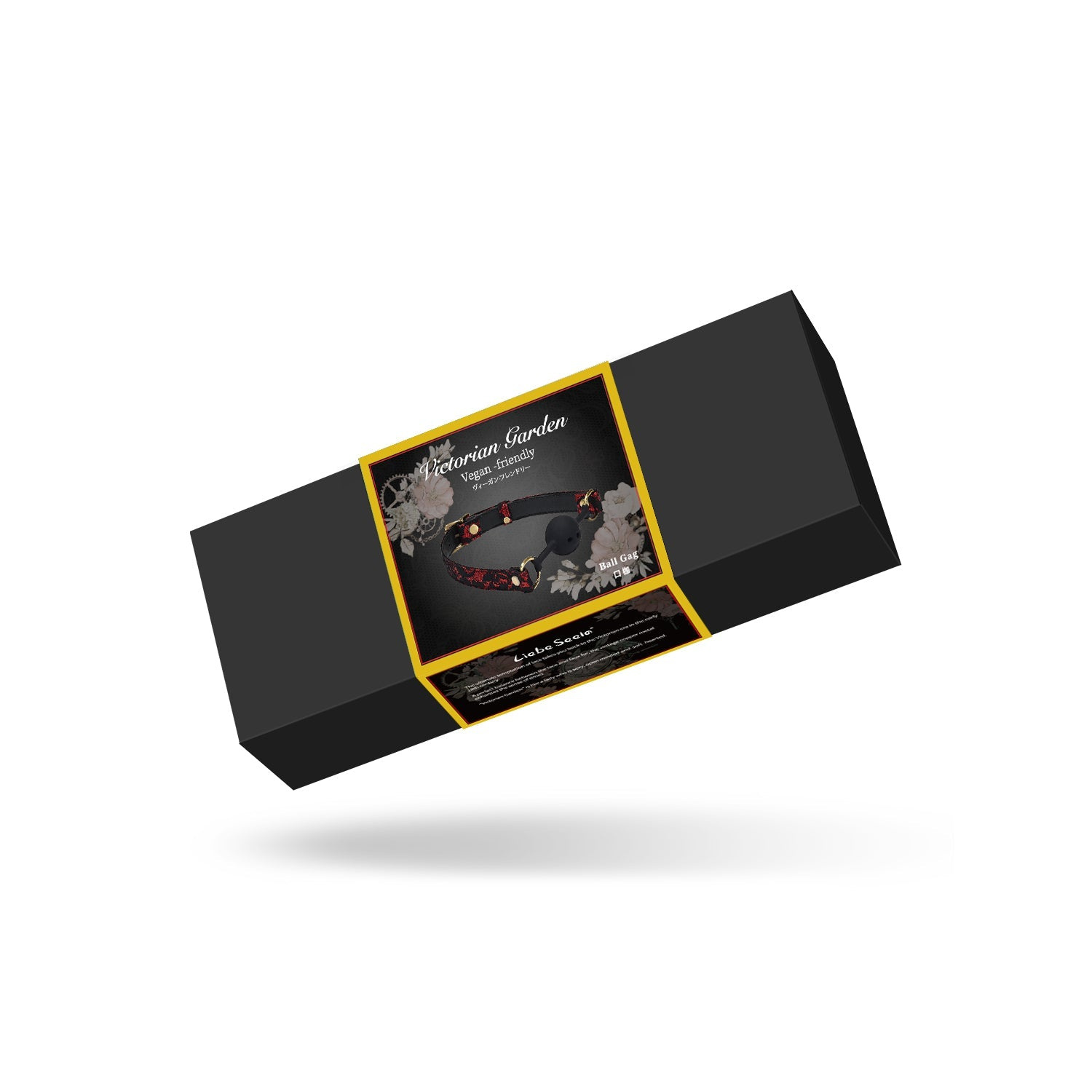 Кляп Liebe Seele Victorian Garden Breathable Silicone Ball Gag, 4.3 см (черный с красным)