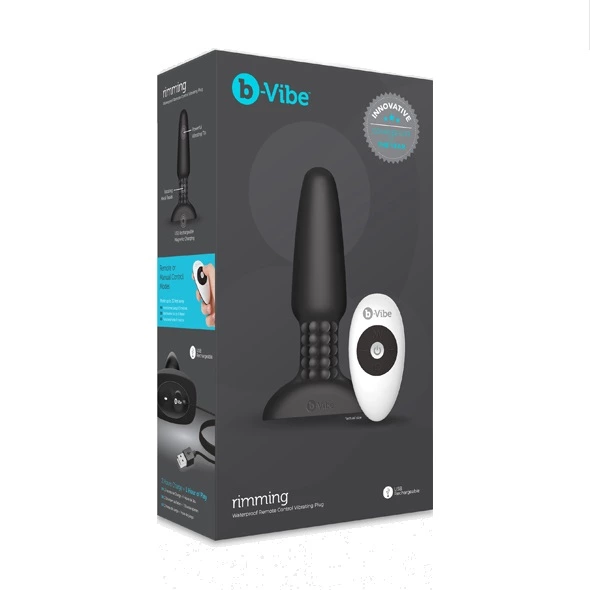 Korek analny B-Vibe Rimming Plug 2, 15 cm (czarny)