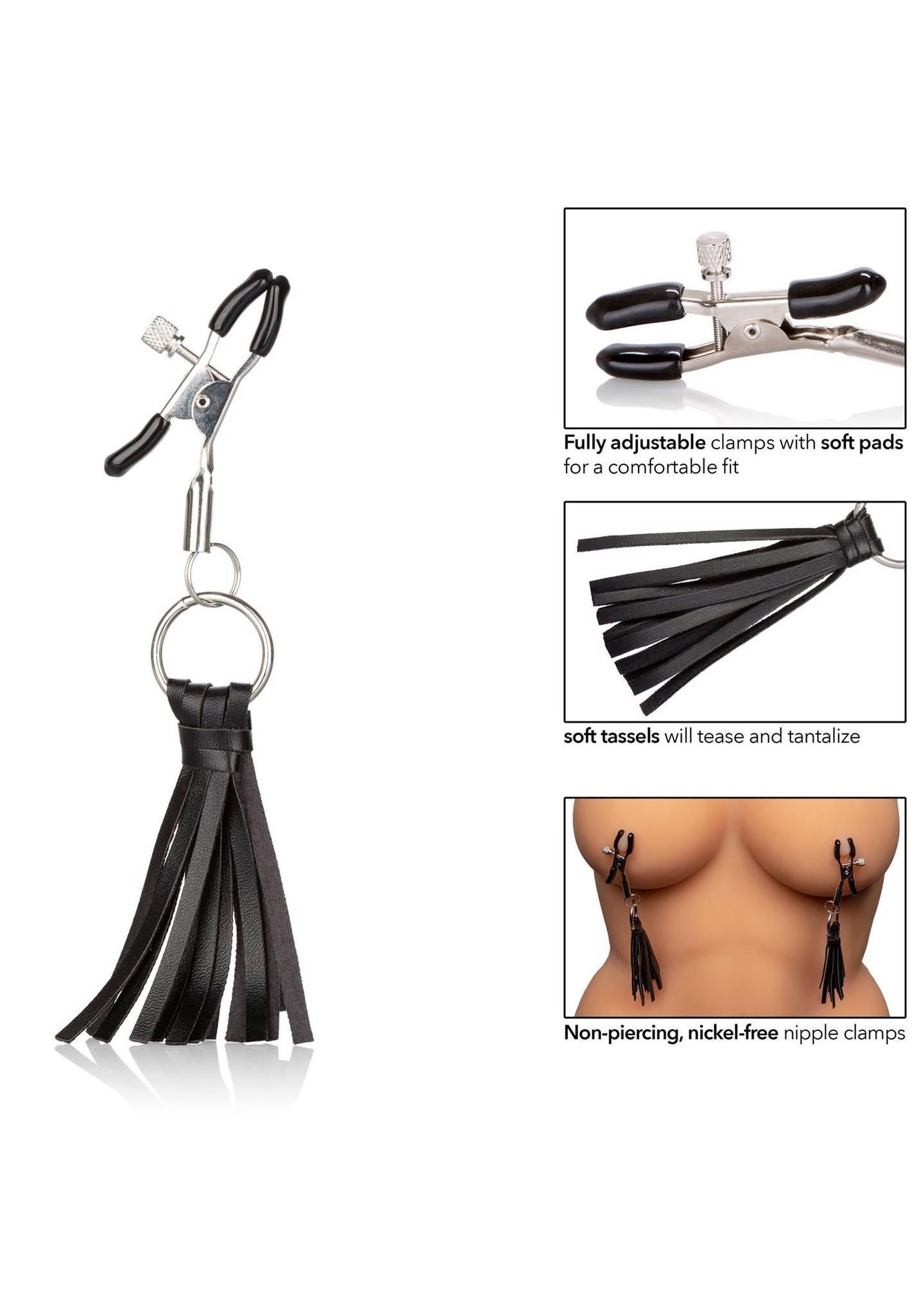 Зажимы для сосков Calexotics Playful Tassels (черный)