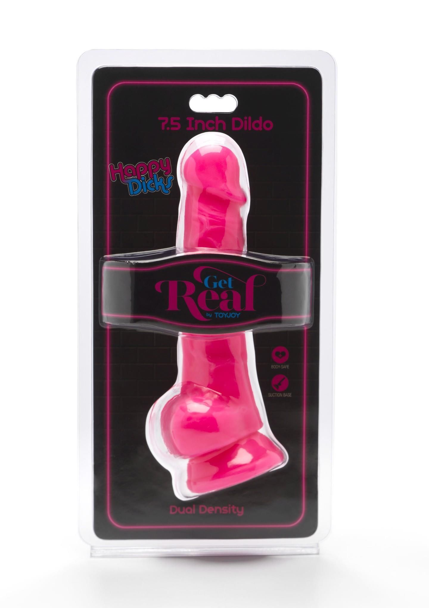 Фаллоимитатор Get Real Happy Dicks Dildo 7,5 In, 19 см (розовый)