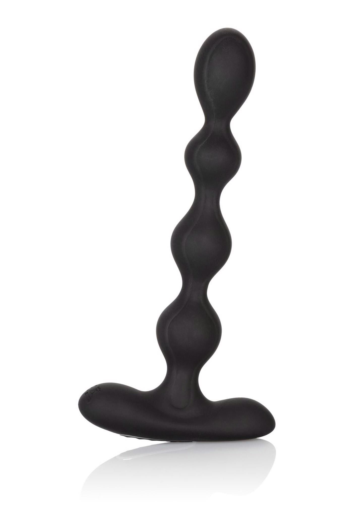 Анальні намиста з вібрацією CalExotics Eclipse Slender Beads, 17,8 см (чорний)