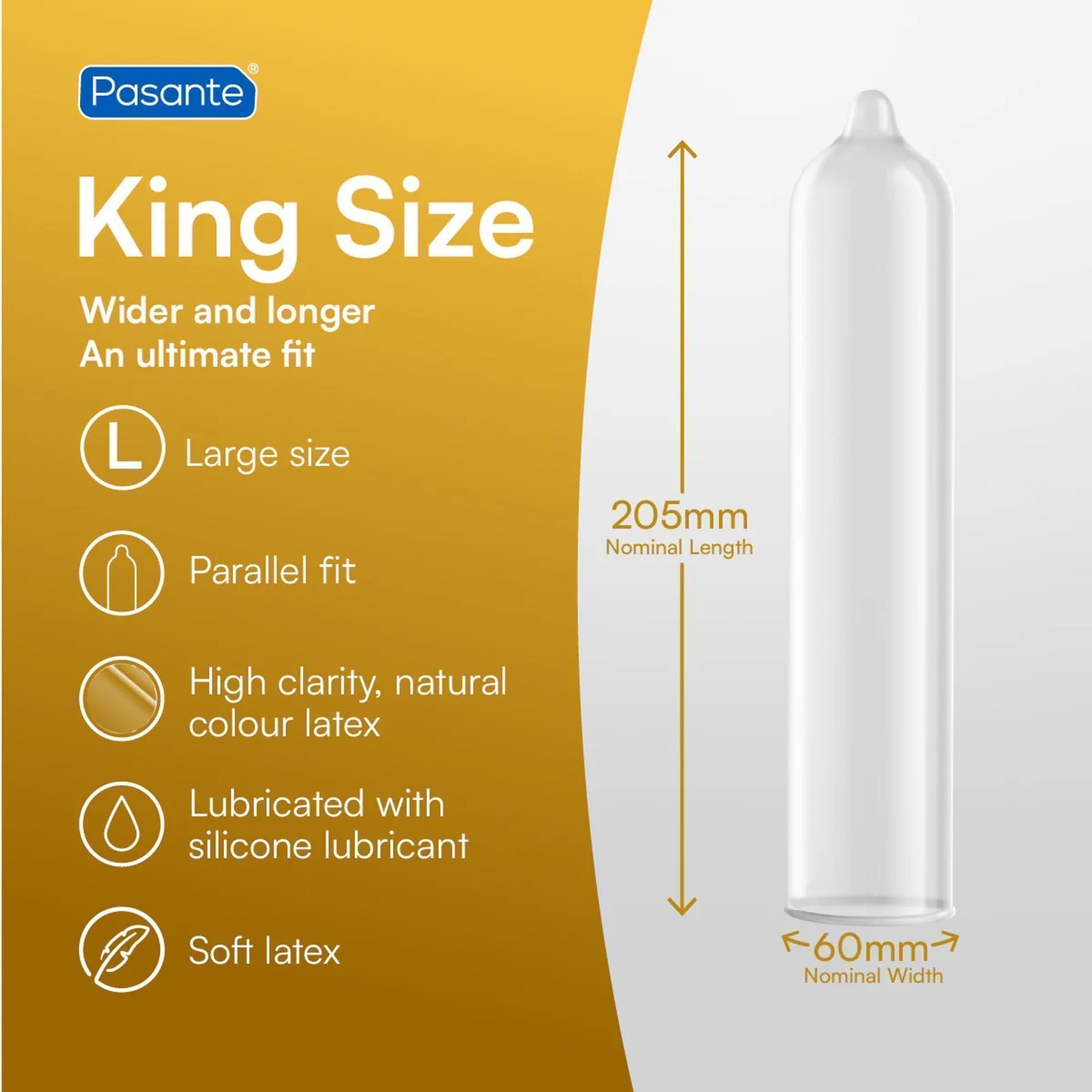 Презервативы Pasante King Size XL, 3 шт