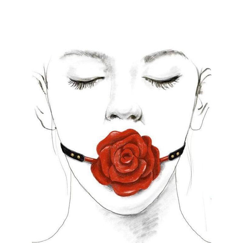 Кляп Zalo & Upko Doll Rose Ball Gag, 54 см (красный)