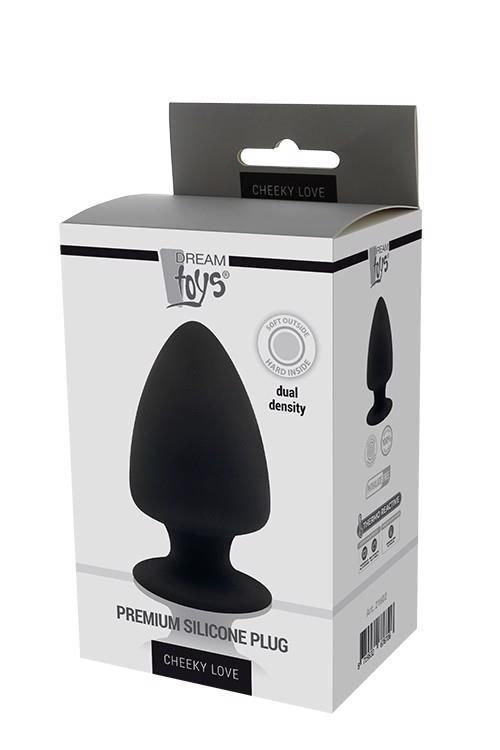 Korek analny Cheeky Love Premium Silicone Plug M, 11 cm (czarny)