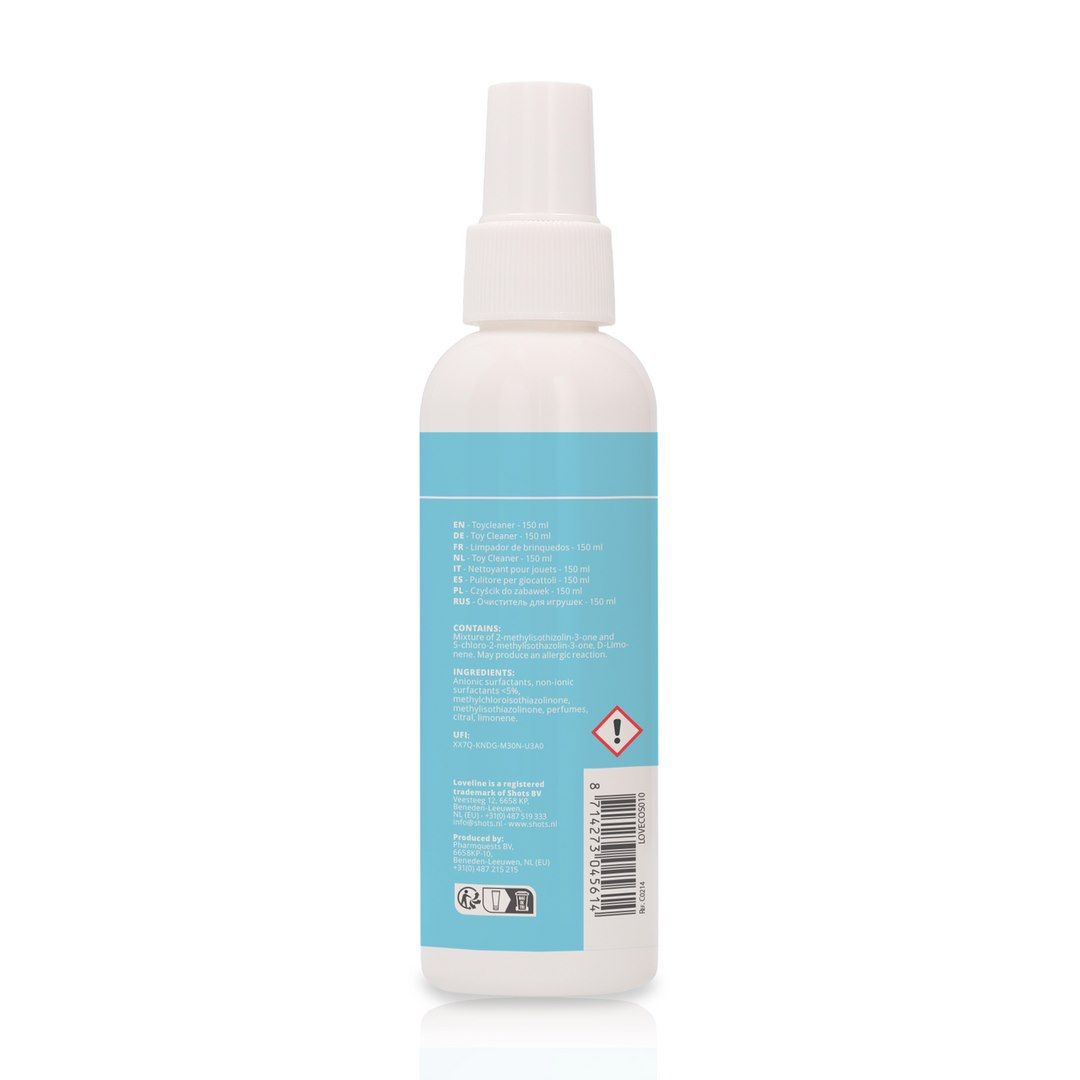 Środek do czyszczenia zabawek erotycznych Loveline Pharmaceutics Toycleaner, 150 ml