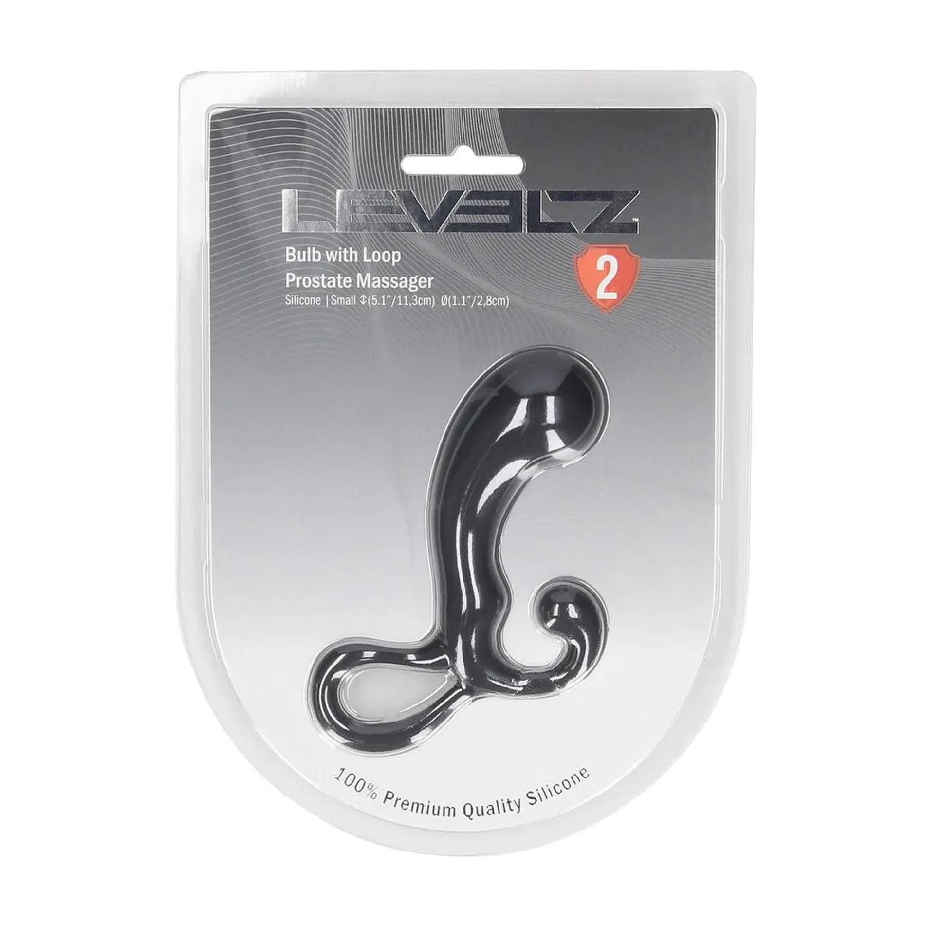 Стимулятор простаты Levelz Bulb with Loop S, 11.3 см (черный)