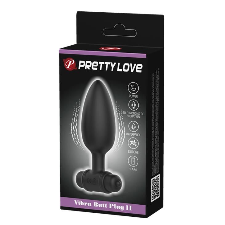Korek analny Pretty Love, 11,8 cm (czarny)