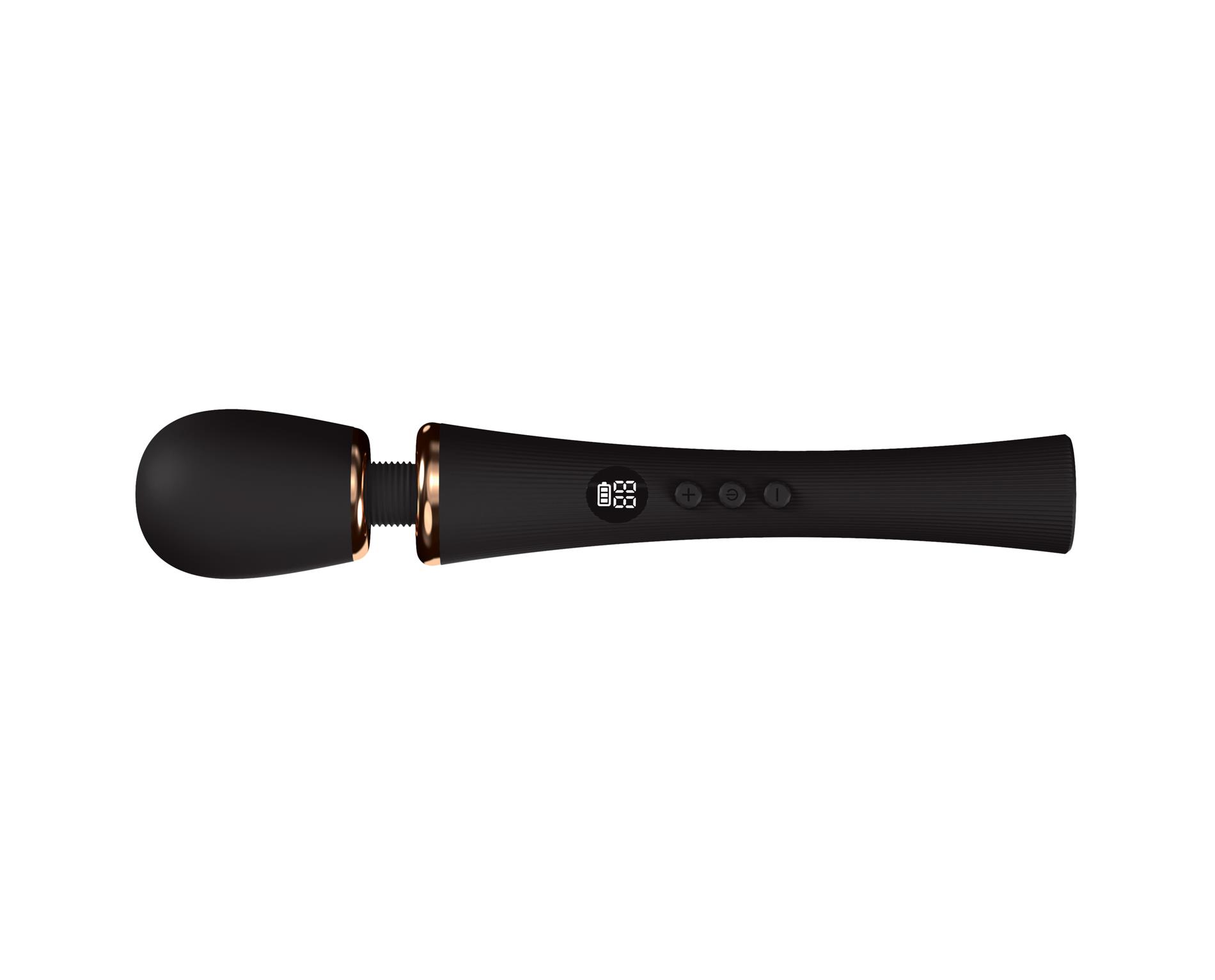 Fantasy Nereus Powerful Clitoral Massager - Wibrator łechtaczkowy, Czarny, 29.5 cm