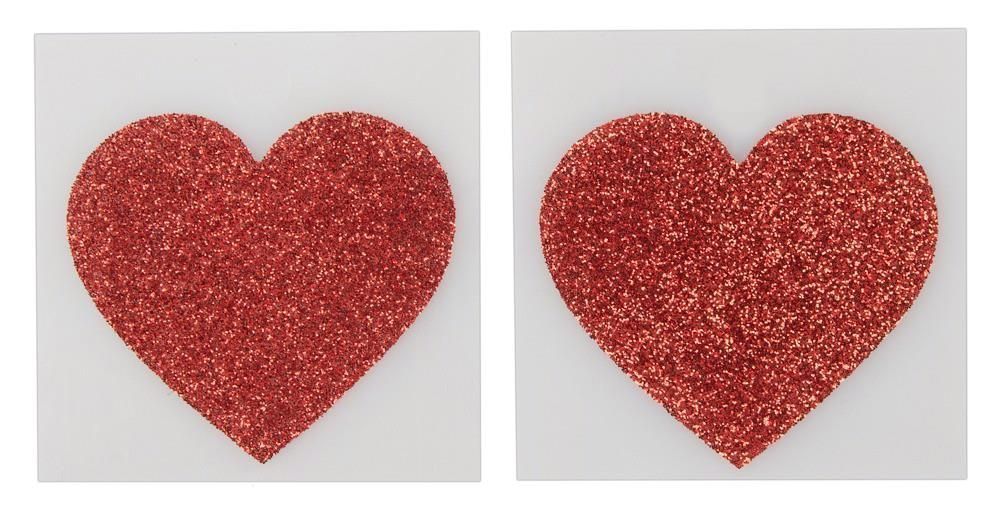 Наклейки для сосков Titty Sticker Heart (красный)