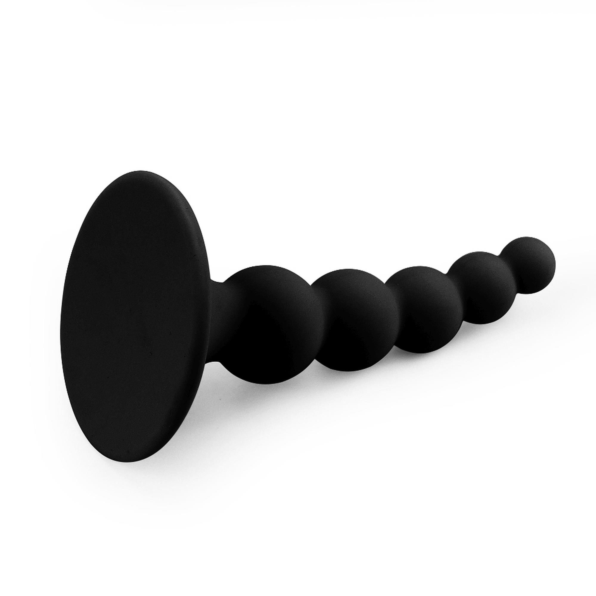 Анальна пробка LoveToy Lure Me Beaded Butt Plug 4 ", 10 см (чорний)