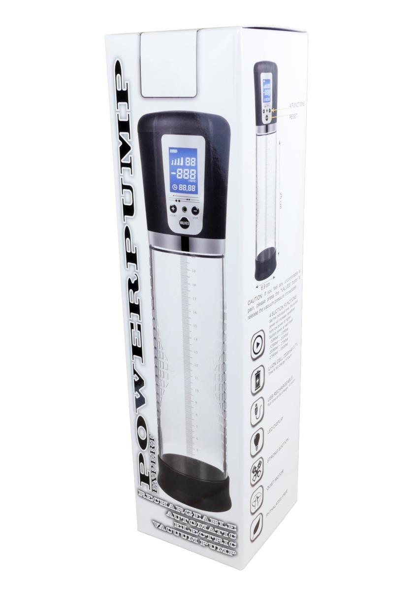 Вакуумная помпа для пениса B - Series Power Powerpump USB Rechargeable Automatic Electric Vacuum Pump (прозрачный)
