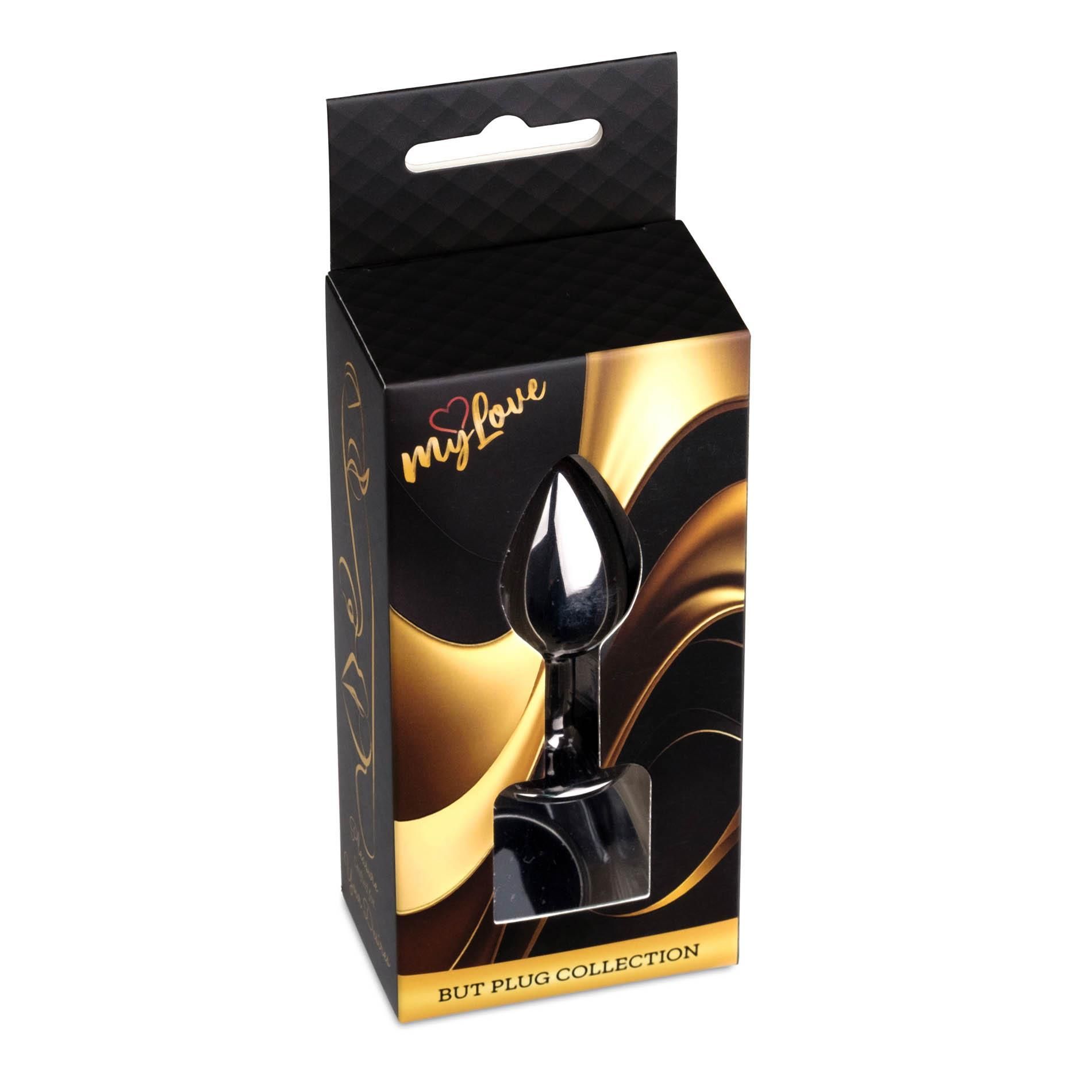 Korek analny MyLove Toys Jewelry Dark Silver Plug, 7 cm (czarny)