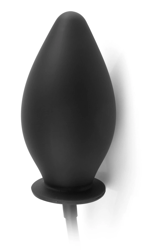 Korek analny Pipedream Inflatable Silicone Plug, 12 cm (czarny)