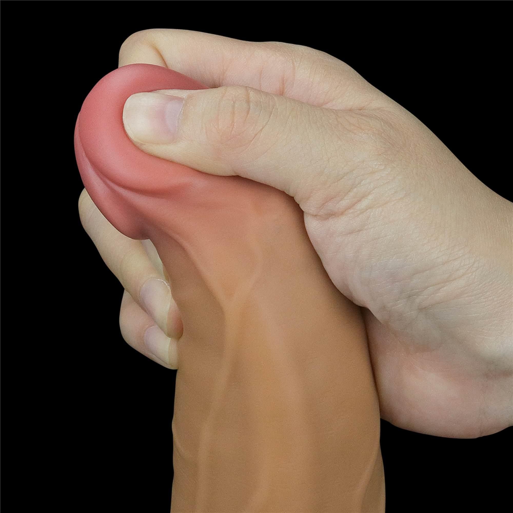 Реалистичный вибратор LoveToy Nature Cock, 23 см (телесный)