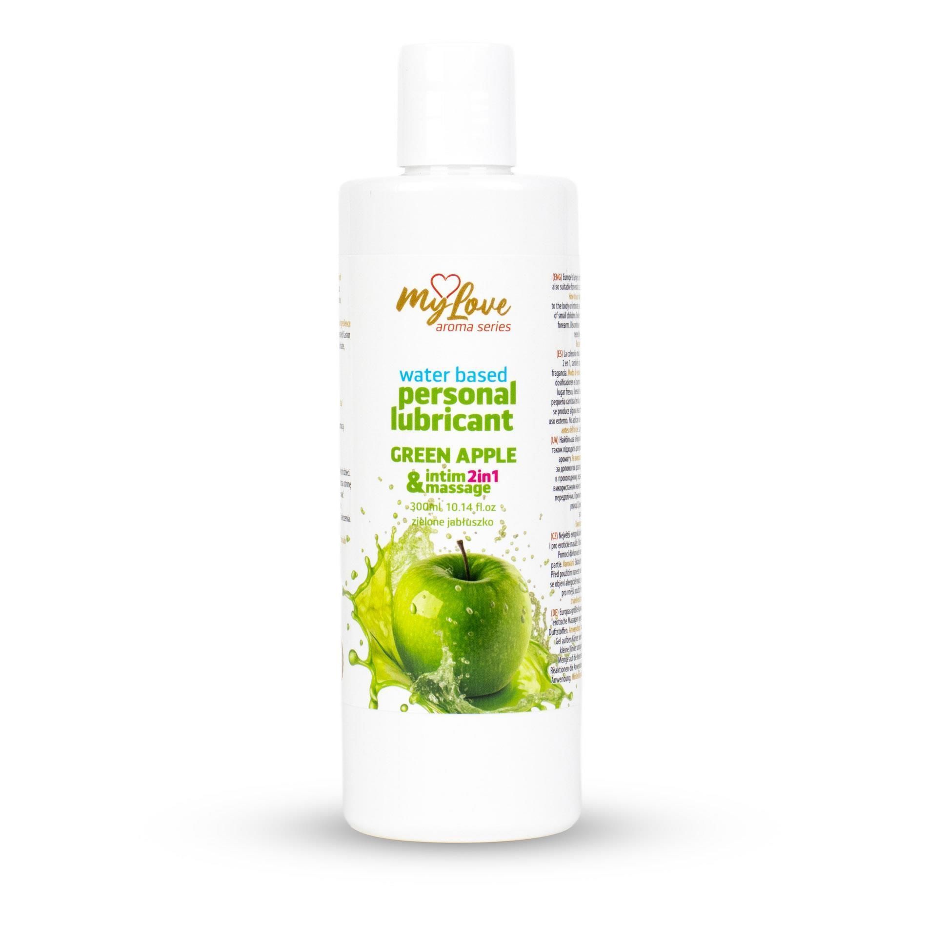 Лубрикант MyLove Aroma Series Intim&Massage 2in1 Green Apple, 300 мл