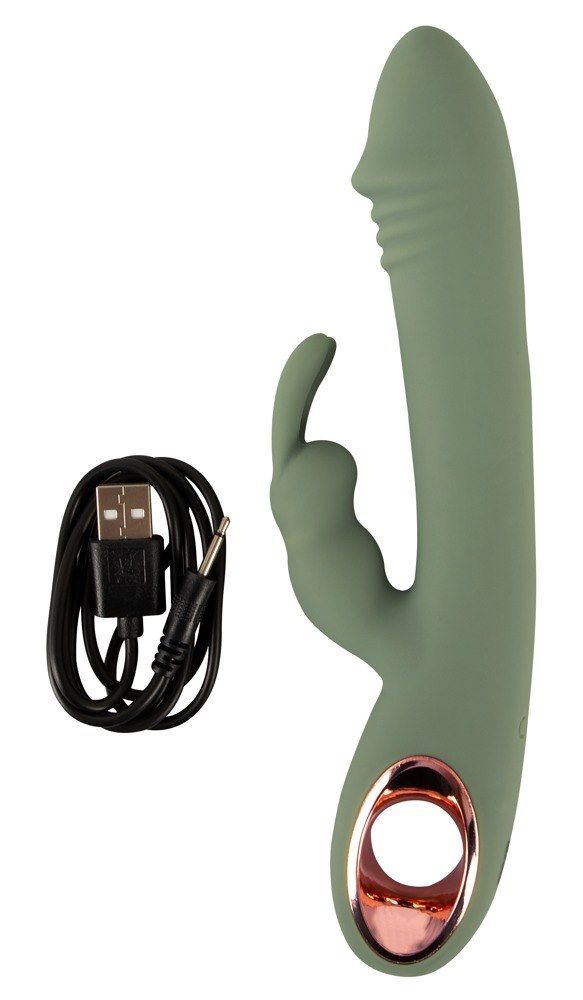 Вибратор-кролик You2Toys Slim Rabbit Olive, 21.4 см (зеленый)