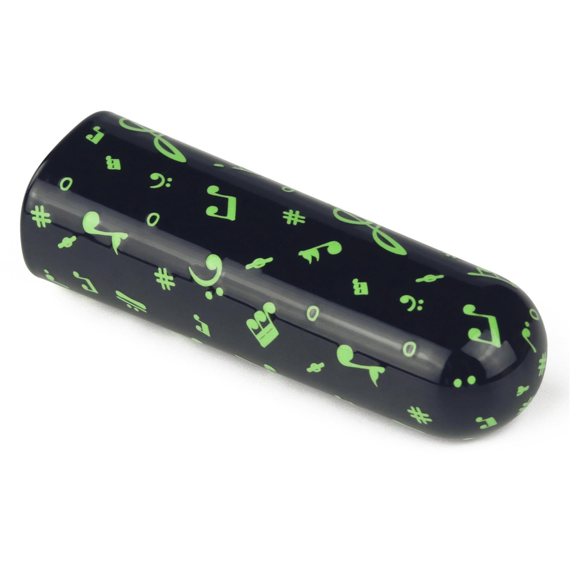 Wibrator łechtaczkowy LoveToy Music Massager Glow In The Dark, 8,5 cm (czarny)