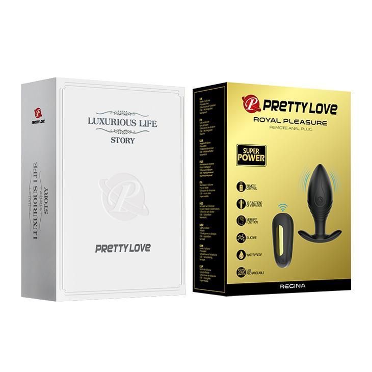 Korek analny Pretty Love Royal Pleasure Regina, 8,8 cm (czarny)