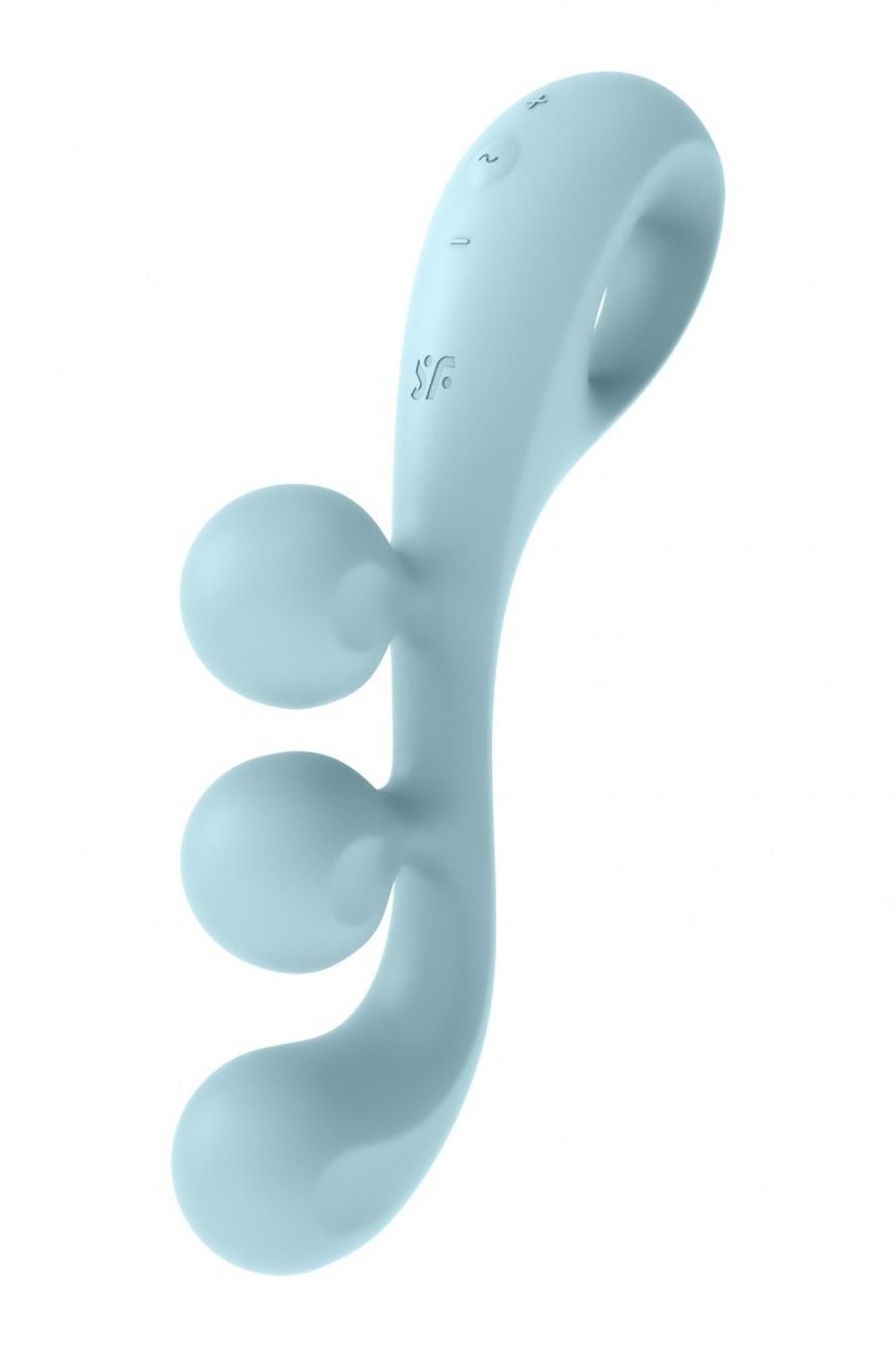 Вібратор для потрійної стимуляції Satisfyer Tri Ball 2, 20,5 см (блакитний)