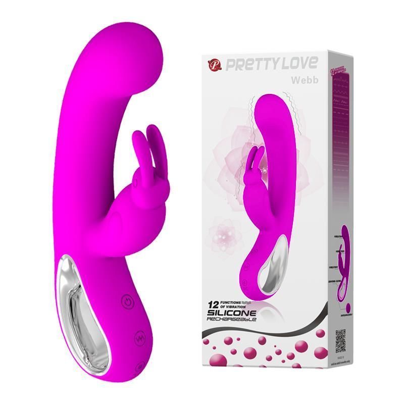 Вібратор-кролик Pretty Love Webb, 21 см (рожевий)