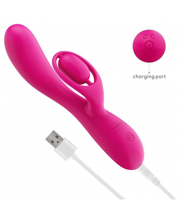 Wibrator królik Lovetoy L'Allure Swirl, 19.5 cm (różowy)