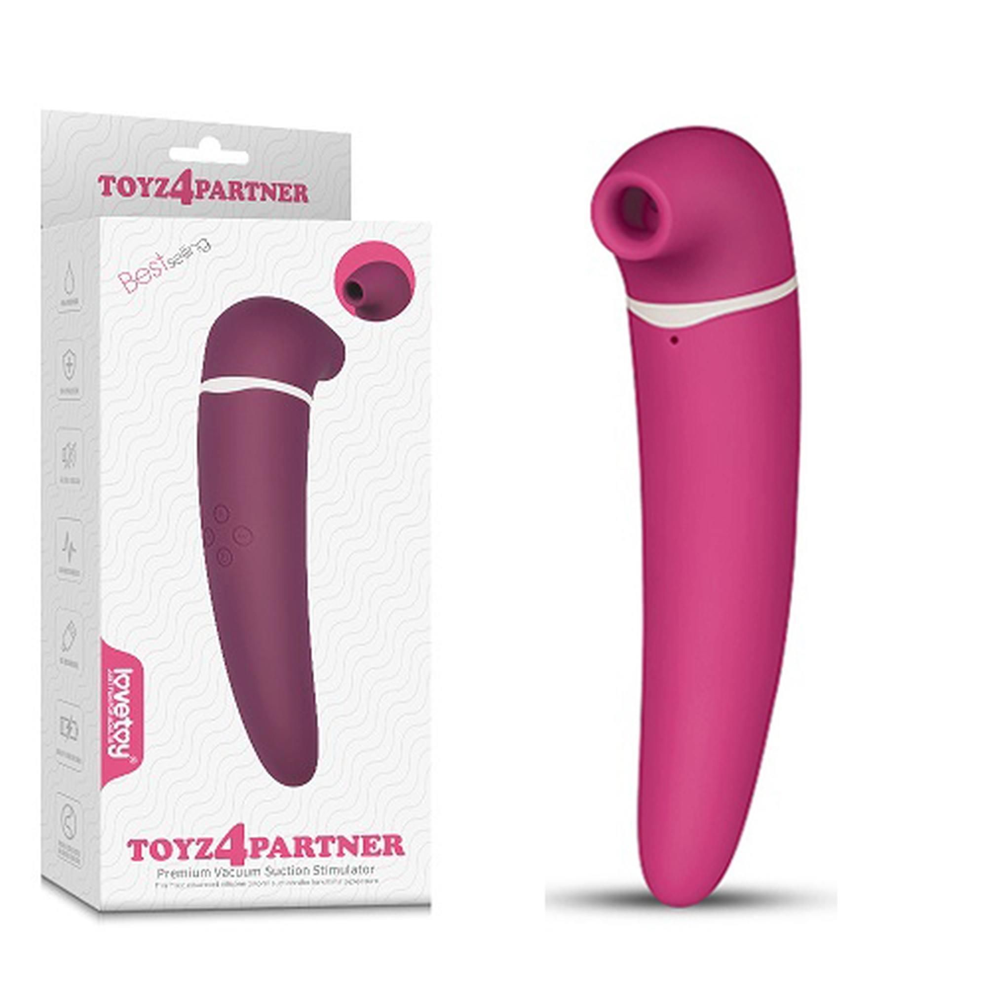 Вакуумный стимулятор клитора с вибрацией Lovetoy Toyz4Partner (розовый)