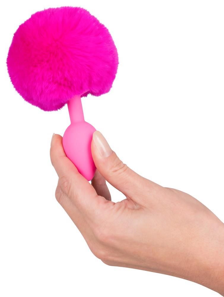 Анальна пробка з пухнастим хвостом Orion Colorful Joy Bunny Tail, 13,5 см (рожевий)