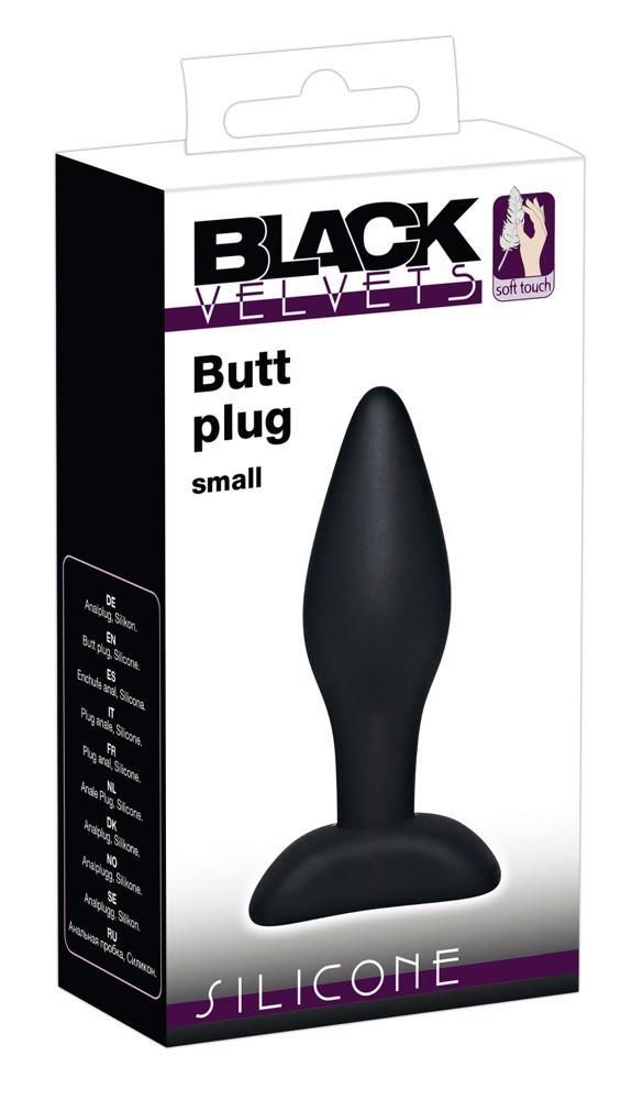Анальна пробка Black Velvets, 9 см (чорний)