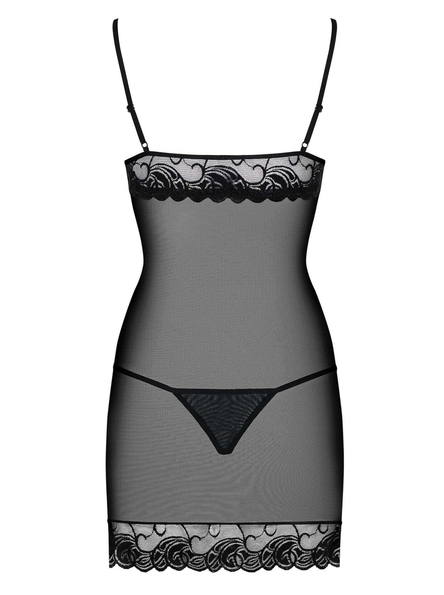 Zestaw erotyczny Obsessive Wonderia chemise, S/M (czarny)