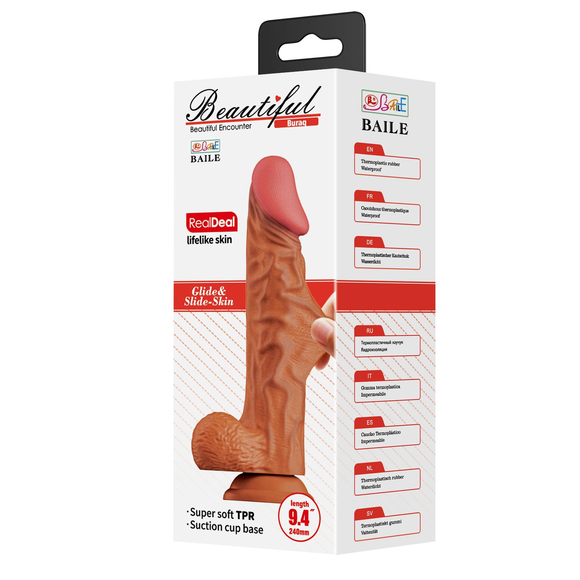 Фаллоимитатор Beautiful Encounter Buraq 9.4", 24 см (коричневый)