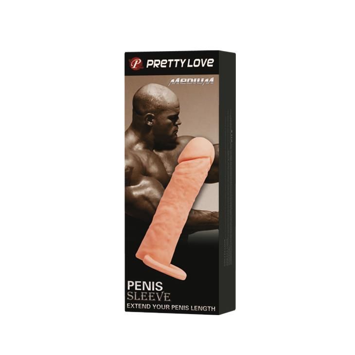 Насадка на пеніс Pretty Love Penis Sleeve Medium, 16 см (тілесний)
