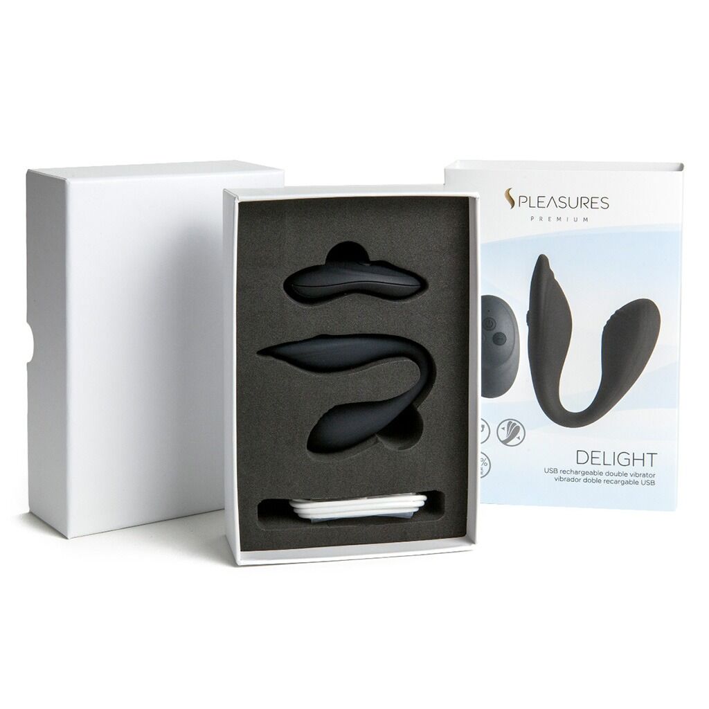 Вибратор S Pleasures Premium Delight, 7.5 см (черный)